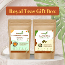 Load image into Gallery viewer, Royal Teas Gift Box (Kashmiri Saffron Kahwa & Elaichi Tea)