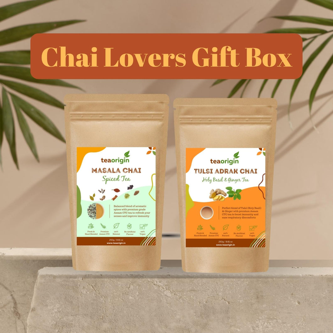 Chai Lovers Gift Box (Masala Chai & Tulsi Adrak Chai)