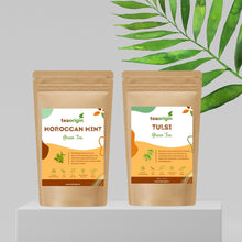 Load image into Gallery viewer, Moroccan Mint & Tulsi Green Tea Combo