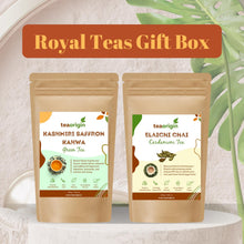 Load image into Gallery viewer, Royal Teas Gift Box (Kashmiri Saffron Kahwa &amp; Elaichi Tea)
