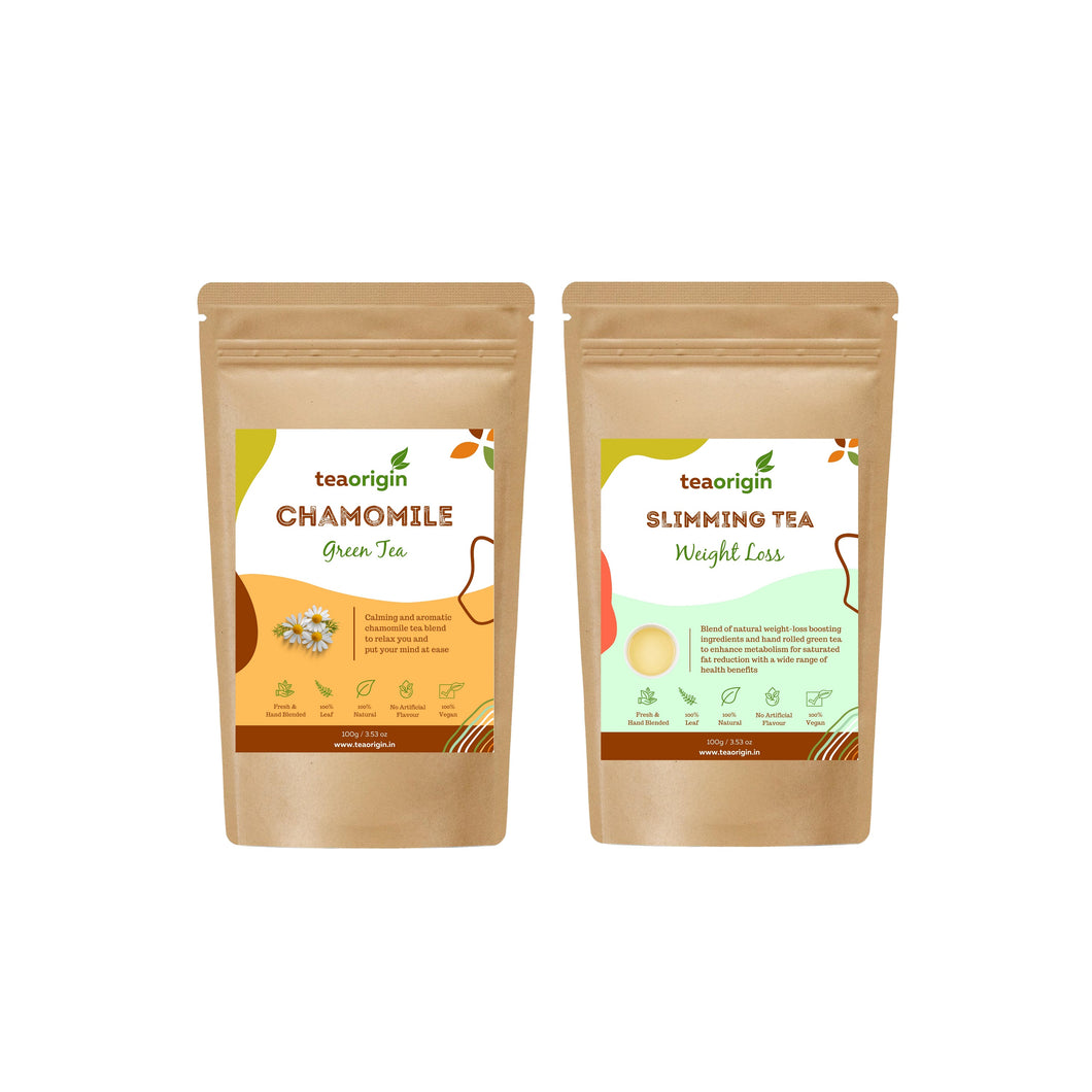 Tea Origin Slimming & Chamomile Green Tea Combo